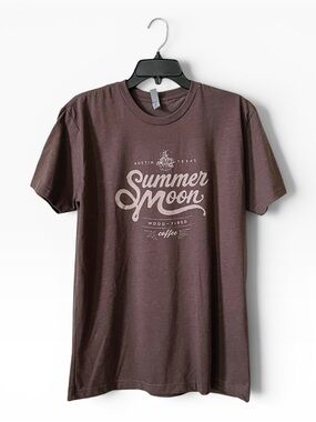 Next Level Summer Moon Austin T-Shirt Mens Size M Brown Cotton Logo Short Sleeve